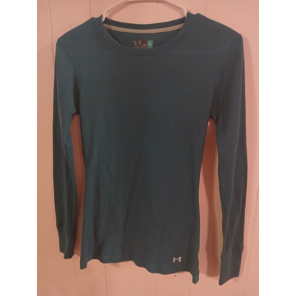Under Armour Womens Shirt Size Small Teal Fitted Long Sleeve All season gear